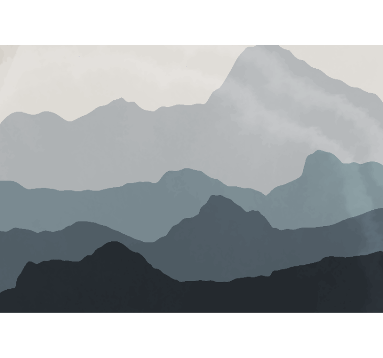 Wall mural mountain tranquil mountain landscape - TenStickers