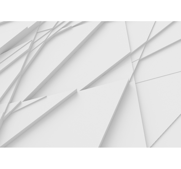 Abstract wall mural with geometric layered designs - TenStickers