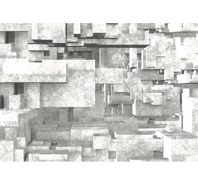 Abstract wall mural geometric layered design - TenStickers