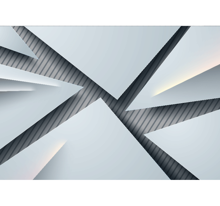 Abstract wall mural geometric layered shapes - TenStickers