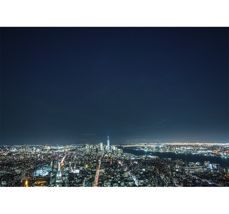 Wall mural new york skyline night view - TenStickers