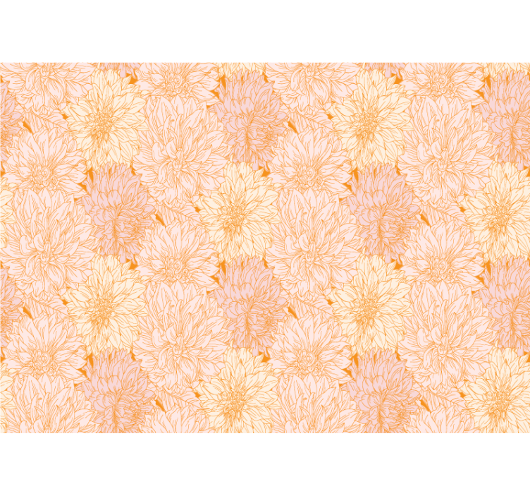Flower wall mural delicate floral design - TenStickers