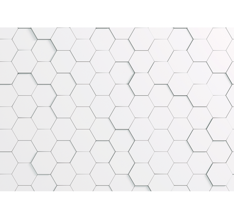 Texture wall mural hexagonal pattern - TenStickers