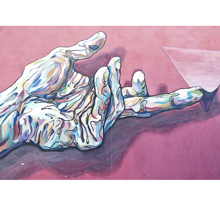 Abstract Hand Gesture art wall mural - TenStickers