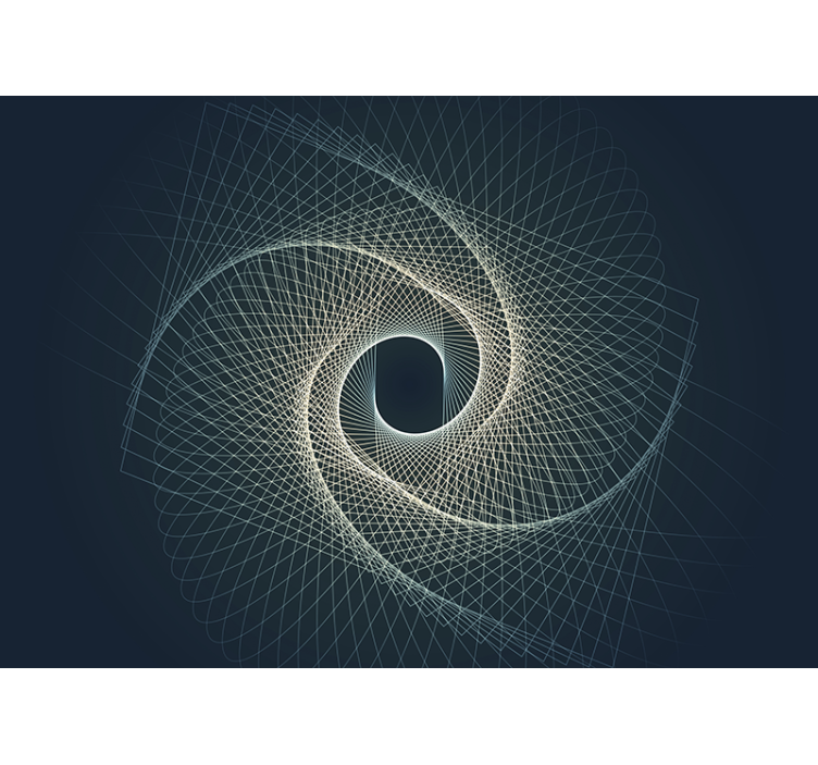 Abstract wall mural spiral geometric design - TenStickers