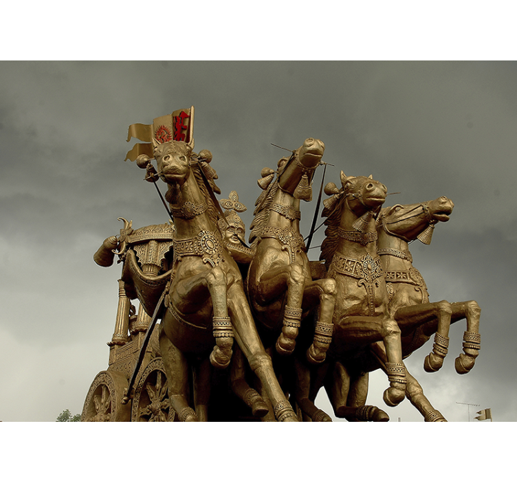 Wall mural vehicle historical chariot horses - TenStickers