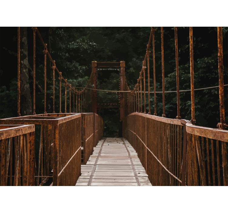 Wall mural nature bridges in nature - TenStickers