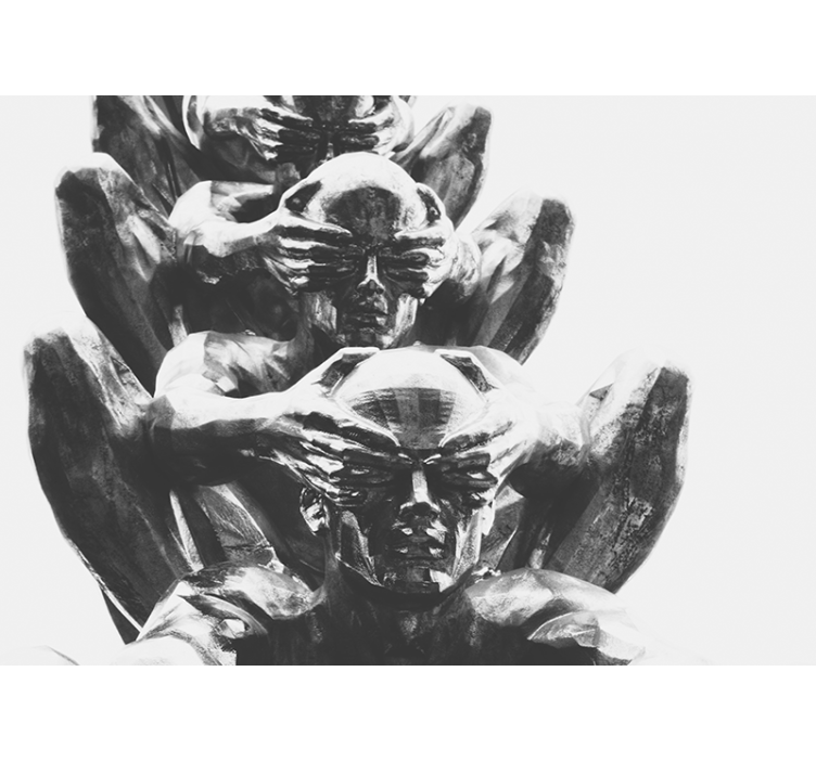 Art wall mural abstract human shapes - TenStickers