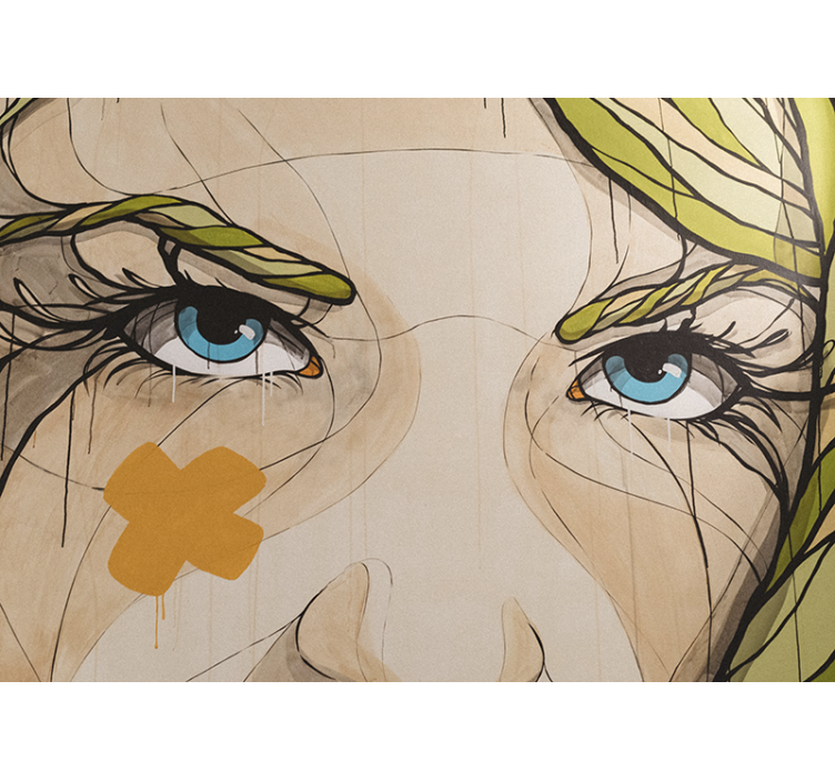 Art wall mural eyes full of emotion - TenStickers