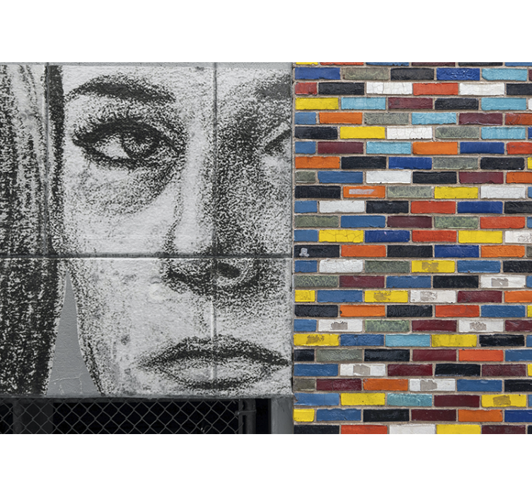 Graffiti wall mural unique urban portrait - TenStickers