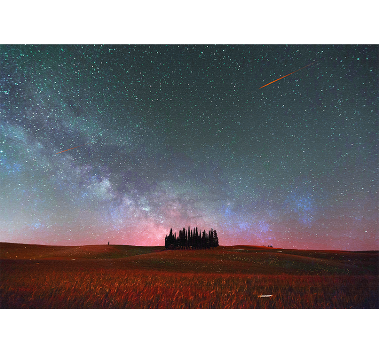 Wall mural mountain starlit milky way - TenStickers