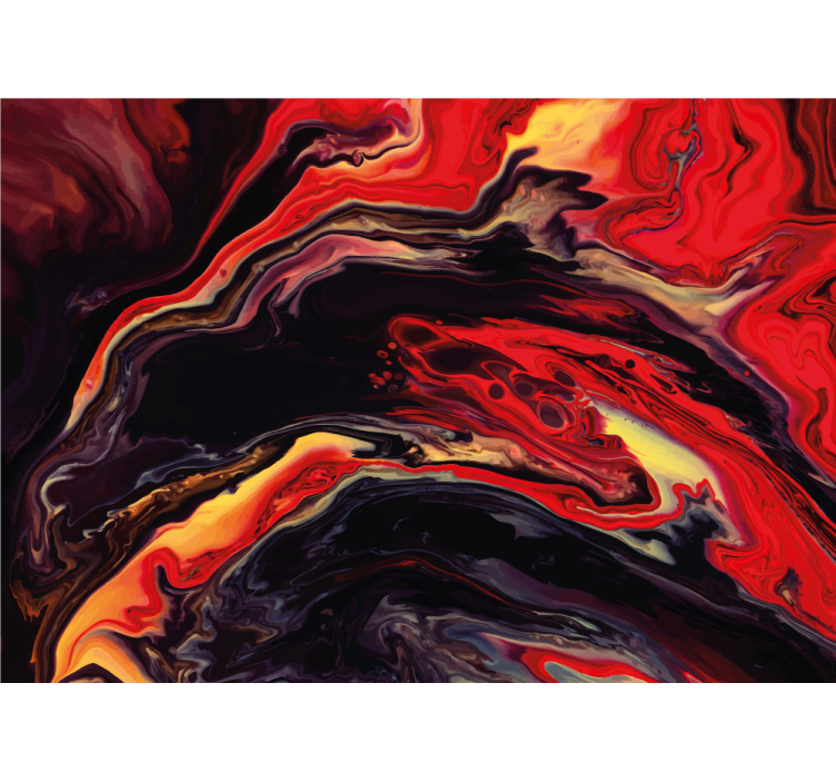 Abstract wall mural with fluid twisting designs - TenStickers