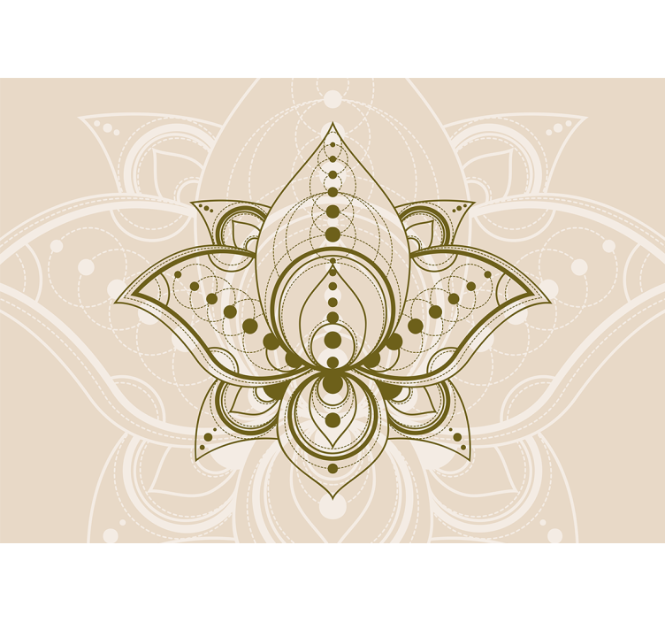 Mandala wall mural elegant lotus pattern - TenStickers