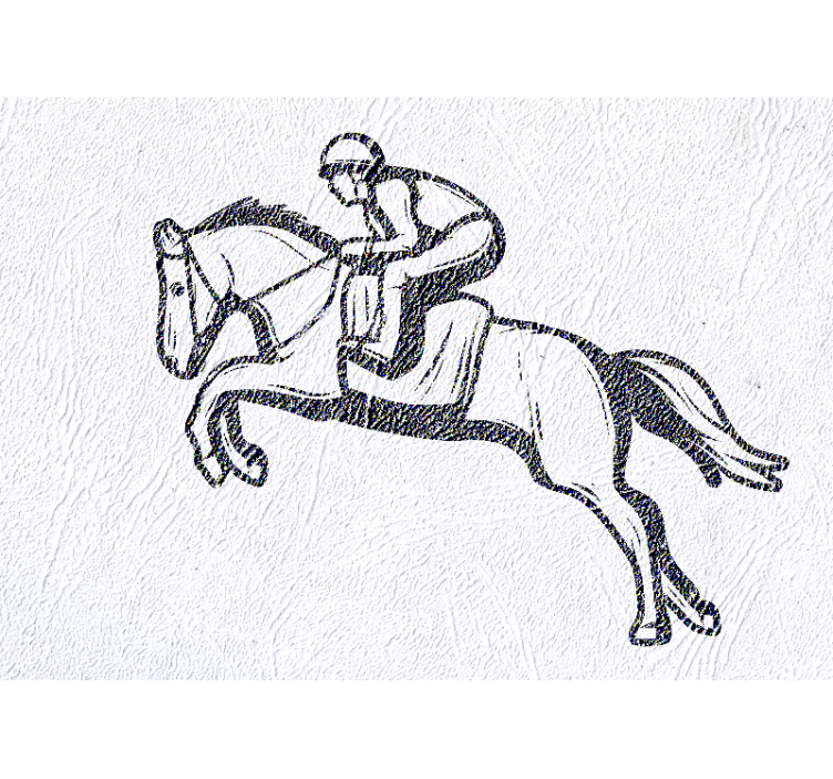 Wall mural vehicle horse riding jump - TenStickers