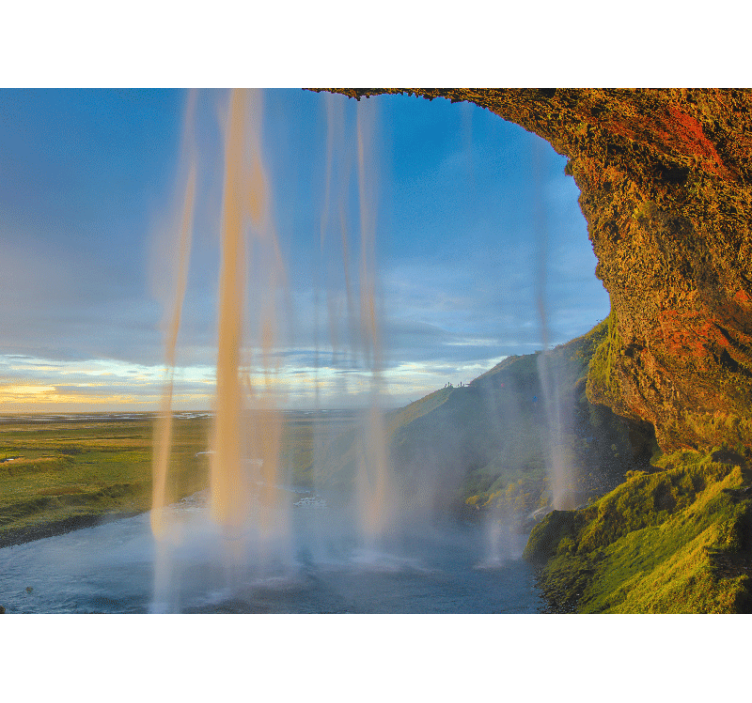 Wall mural mountain majestic waterfall viewpoint - TenStickers