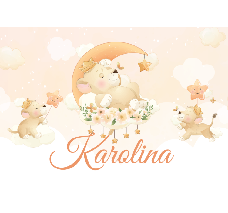 Animals wall mural dreamy lion scene - TenStickers