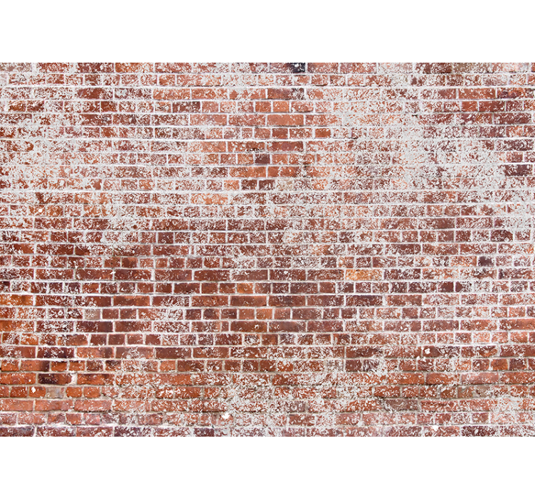 Brick mural wallpaper textured red wall - TenStickers