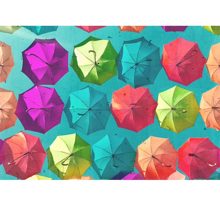 Graffiti wall mural colorful umbrella design - TenStickers