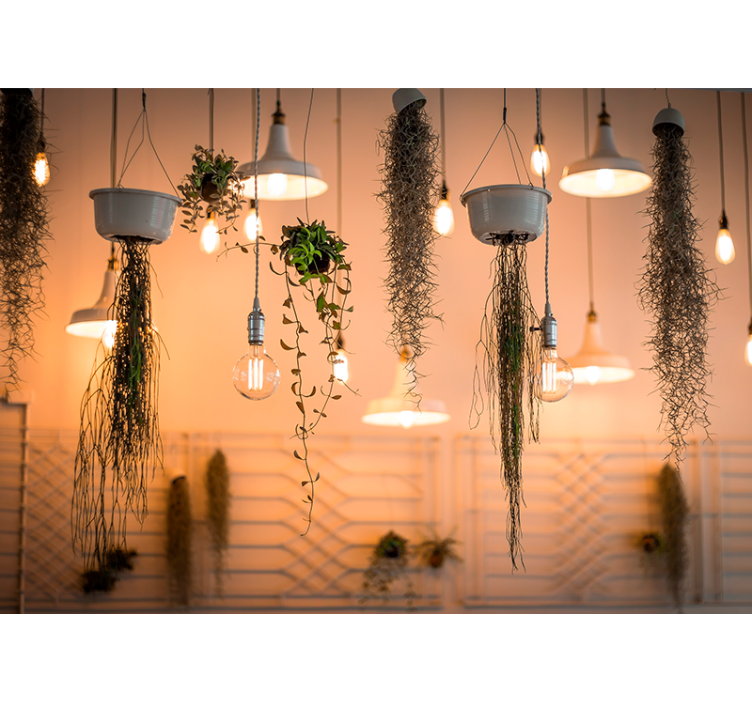 Wall mural nature with hanging greenery details - TenStickers