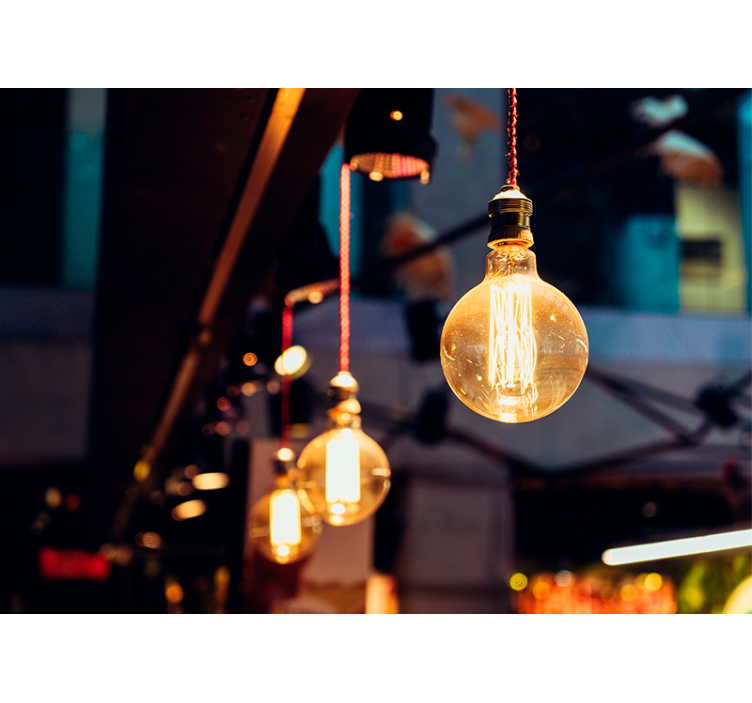 Texture wall mural vintage light fixture - TenStickers