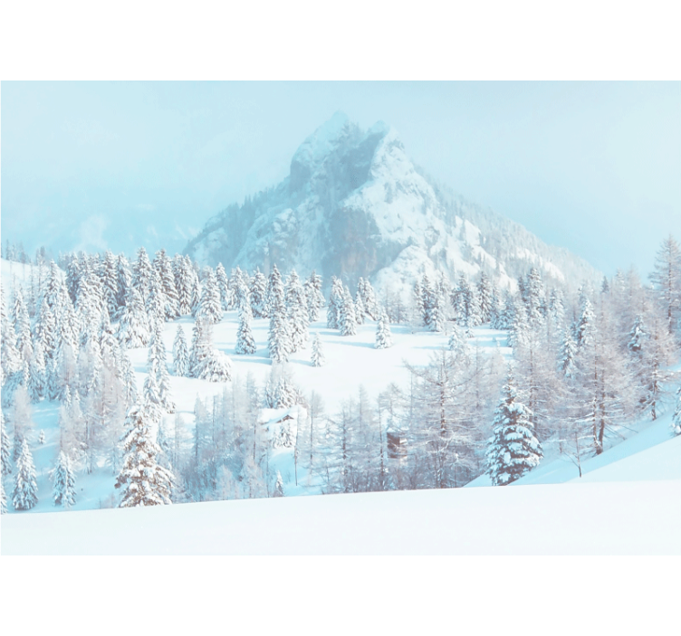 Wall mural mountain icy peak landscape - TenStickers