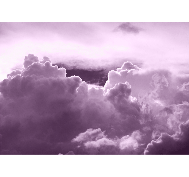 Sky wall mural purple cloud formation - TenStickers