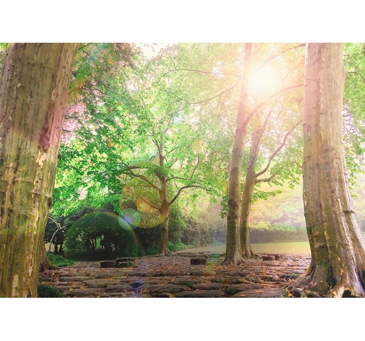 Wall mural nature lush greenery tranquility - TenStickers
