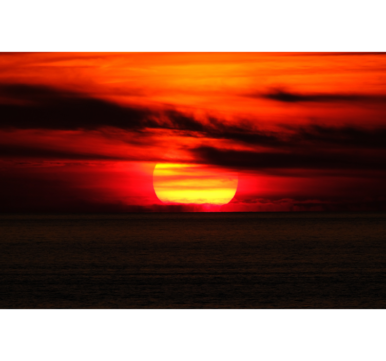 Sky wall mural vibrant sunset view - TenStickers