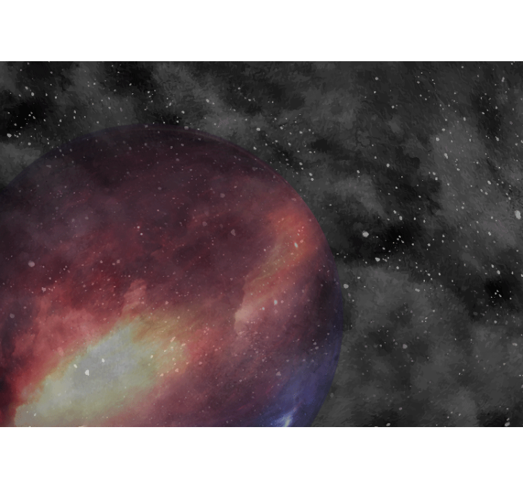 Space wall mural celestial purple sphere - TenStickers