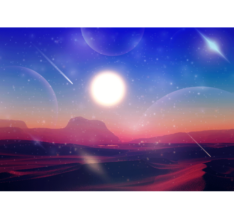 Space wall mural heavenly dreamworld - TenStickers
