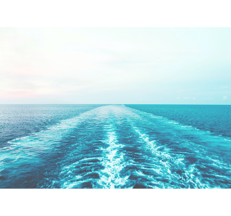 Under the sea wall mural ocean horizon scene - TenStickers