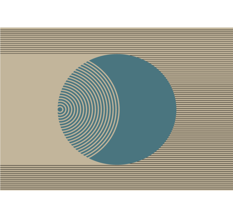 Geometric circle pattern abstract wall mural - TenStickers