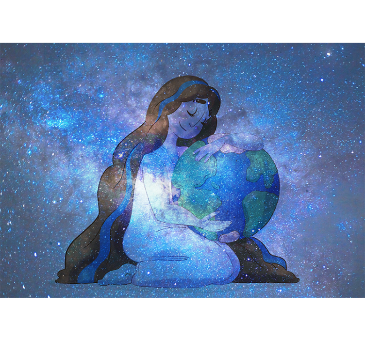 Space wall mural embracing planet earth - TenStickers