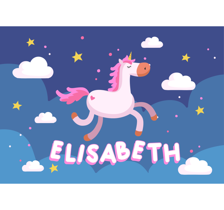 Animals wall mural whimsical unicorn dreamscape - TenStickers