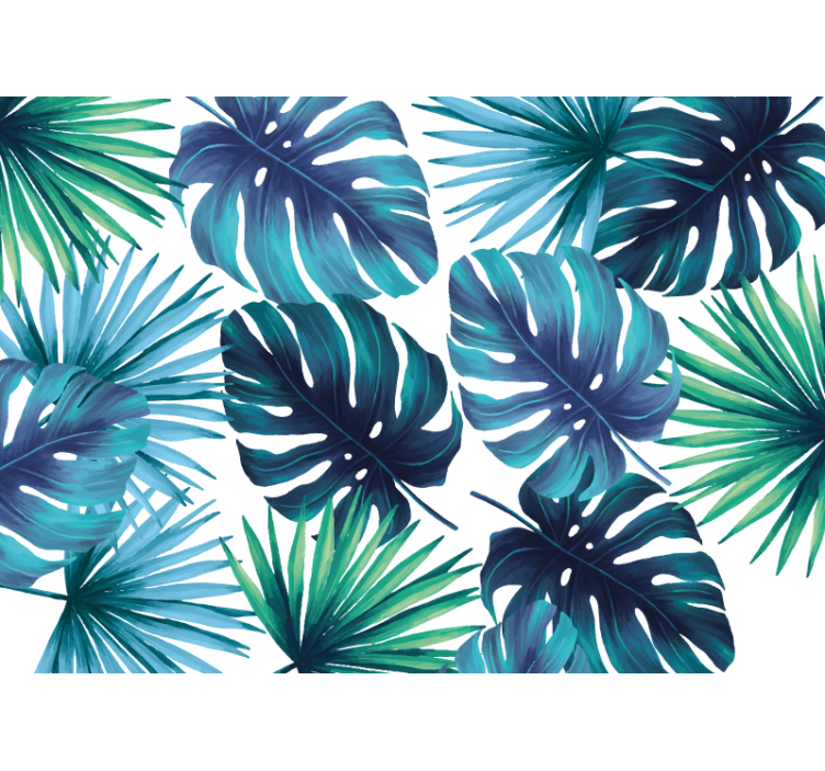 Tropical leaves California  nature wall mural - TenStickers