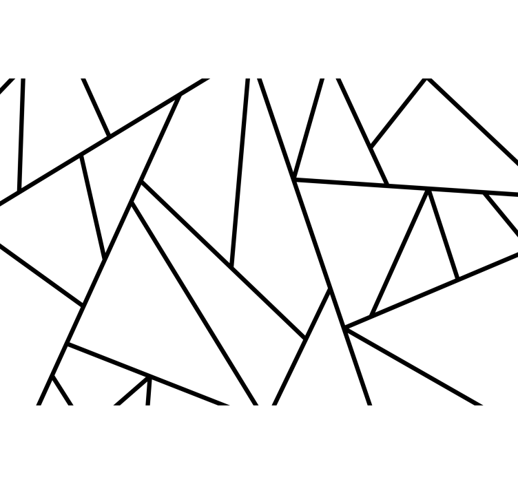 Abstract wall mural geometric black lines - TenStickers
