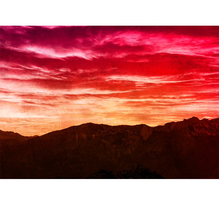 Wall mural mountain regal twilight scene - TenStickers