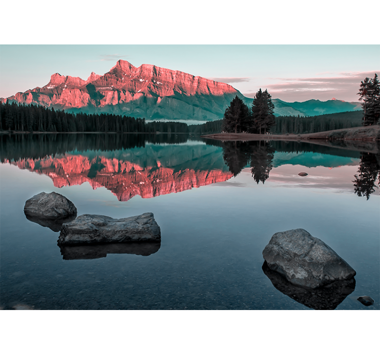 Landscape wall mural mountain echo scene - TenStickers