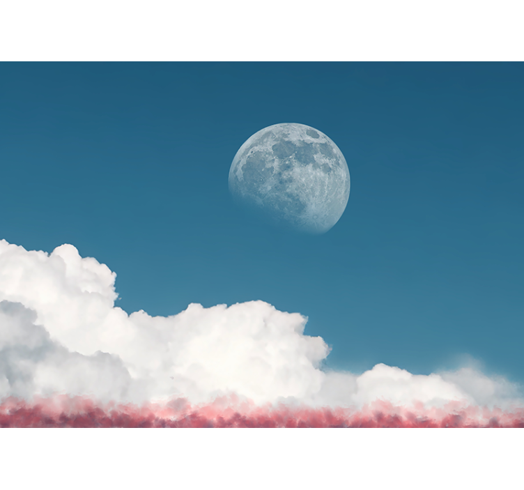 Sky wall mural lunar cloud view - TenStickers