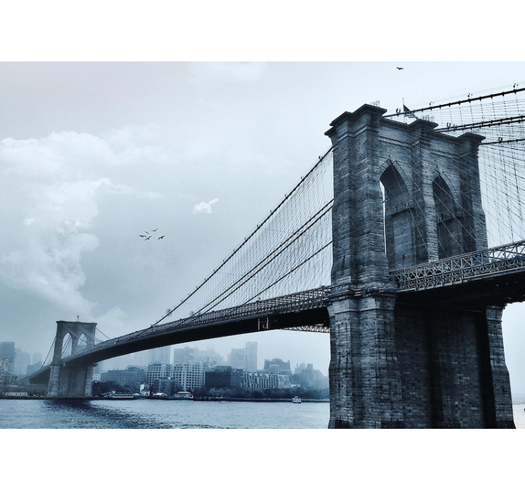 Wall mural new york brooklyn bridge view - TenStickers