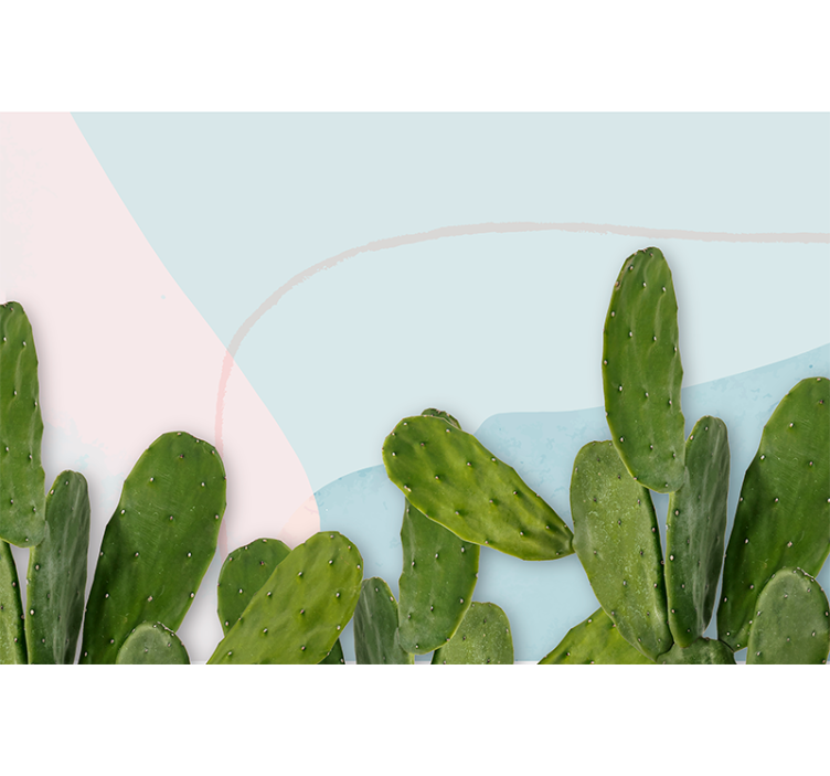 Wall mural nature cactus greenery design - TenStickers