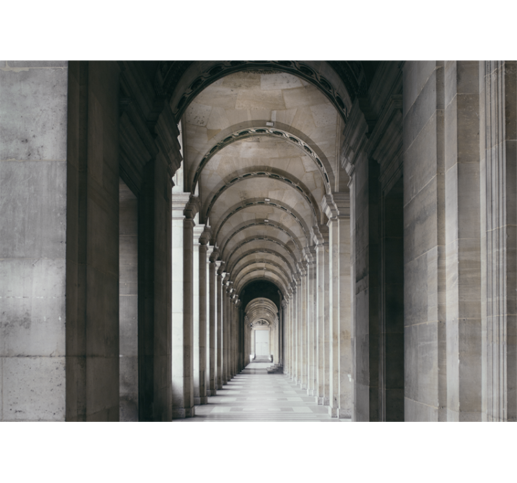 Ancient cement arches depth 3D Wall Mural - TenStickers