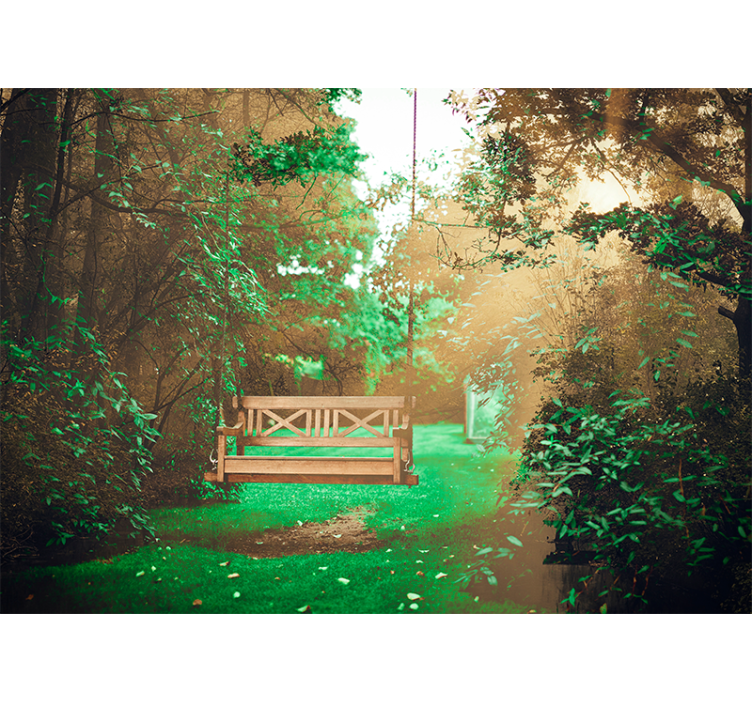 Wall mural nature serene garden retreat - TenStickers