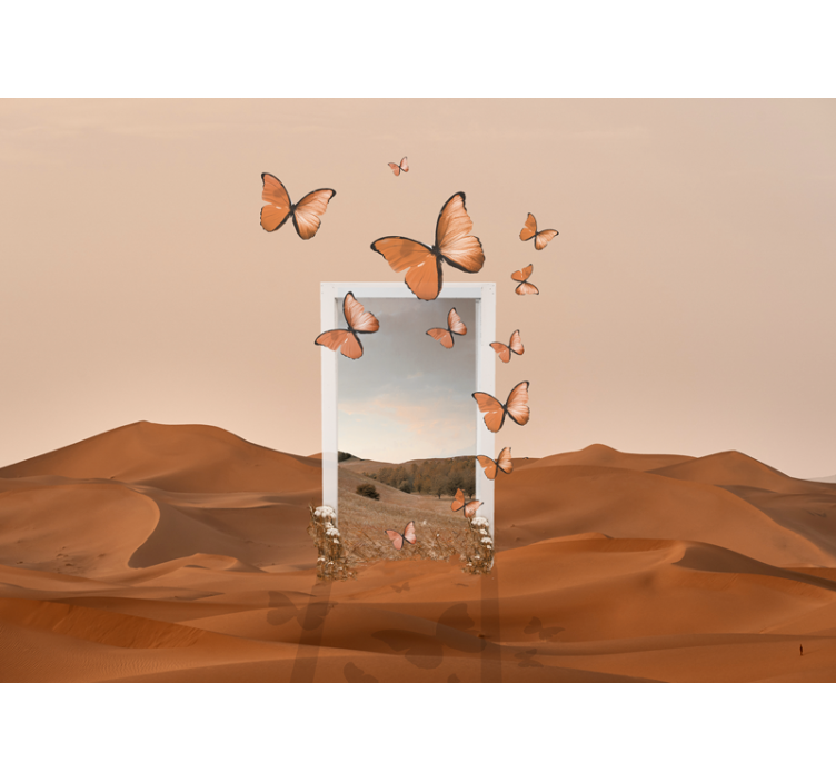 Flying Butterflies wall mural nature - TenStickers