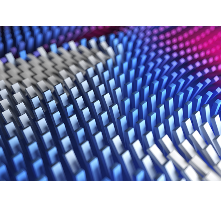 Abstract wall mural textured geometric waves - TenStickers