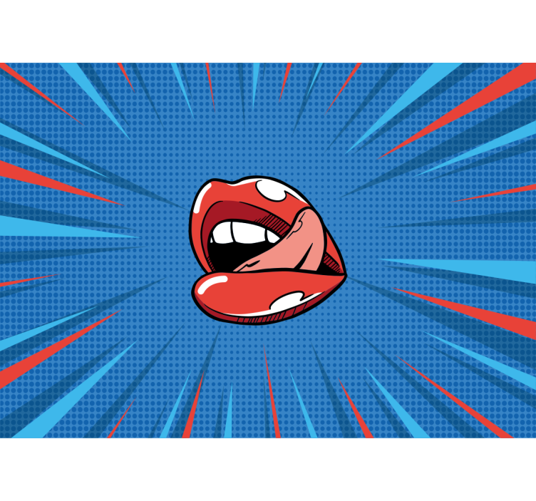 Lively mouth pop graffiti wall mural - TenStickers