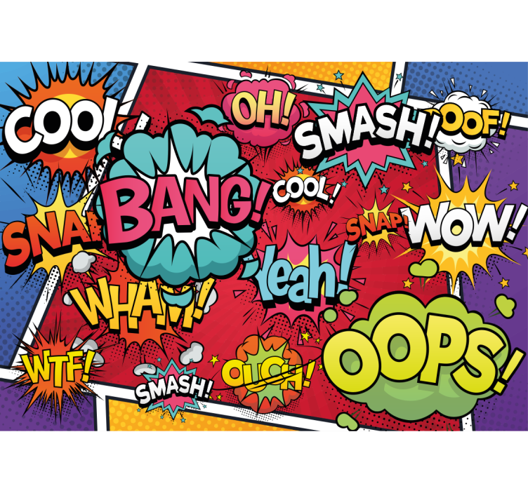 Comic book bubbles vintage wall mural - TenStickers