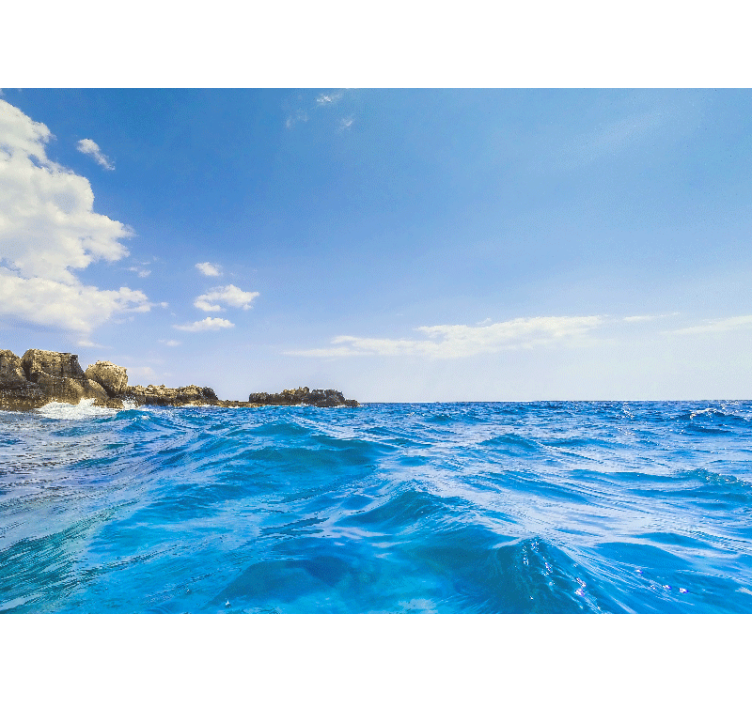 Under the sea wall mural coastal wave calm - TenStickers