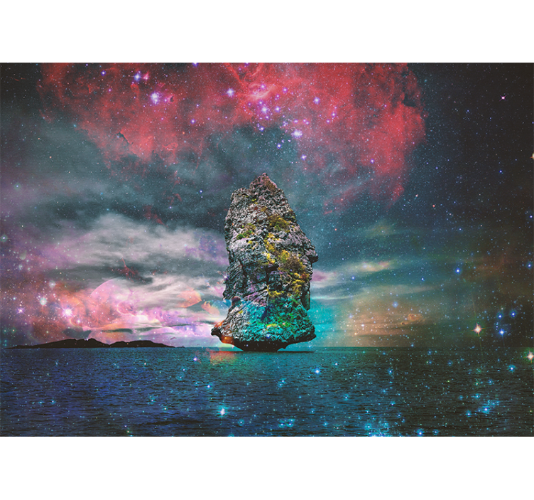 Space wall mural celestial rock formation - TenStickers