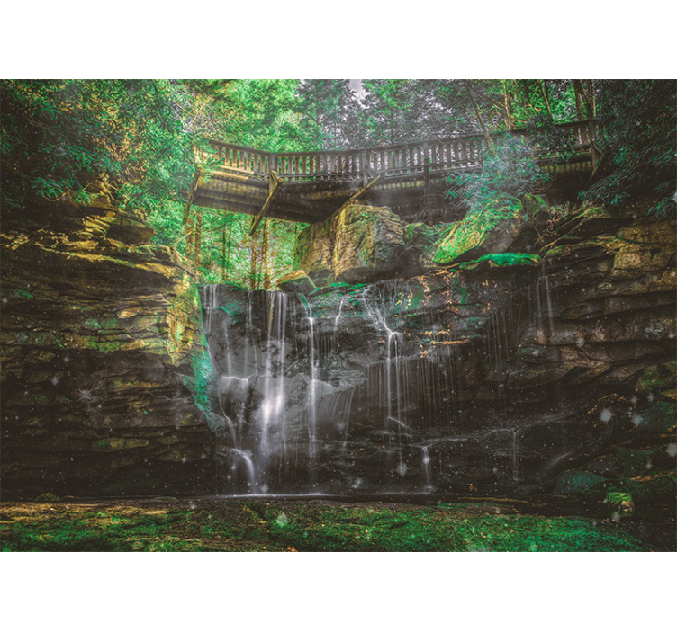 Landscape wall mural scenic waterfall view - TenStickers